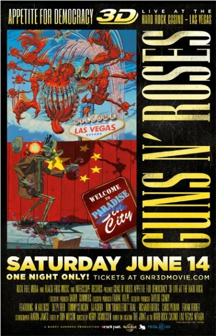 Guns N’ Roses Appetite for Democracy 3D Live at Hard Rock Las Vegas (2014)